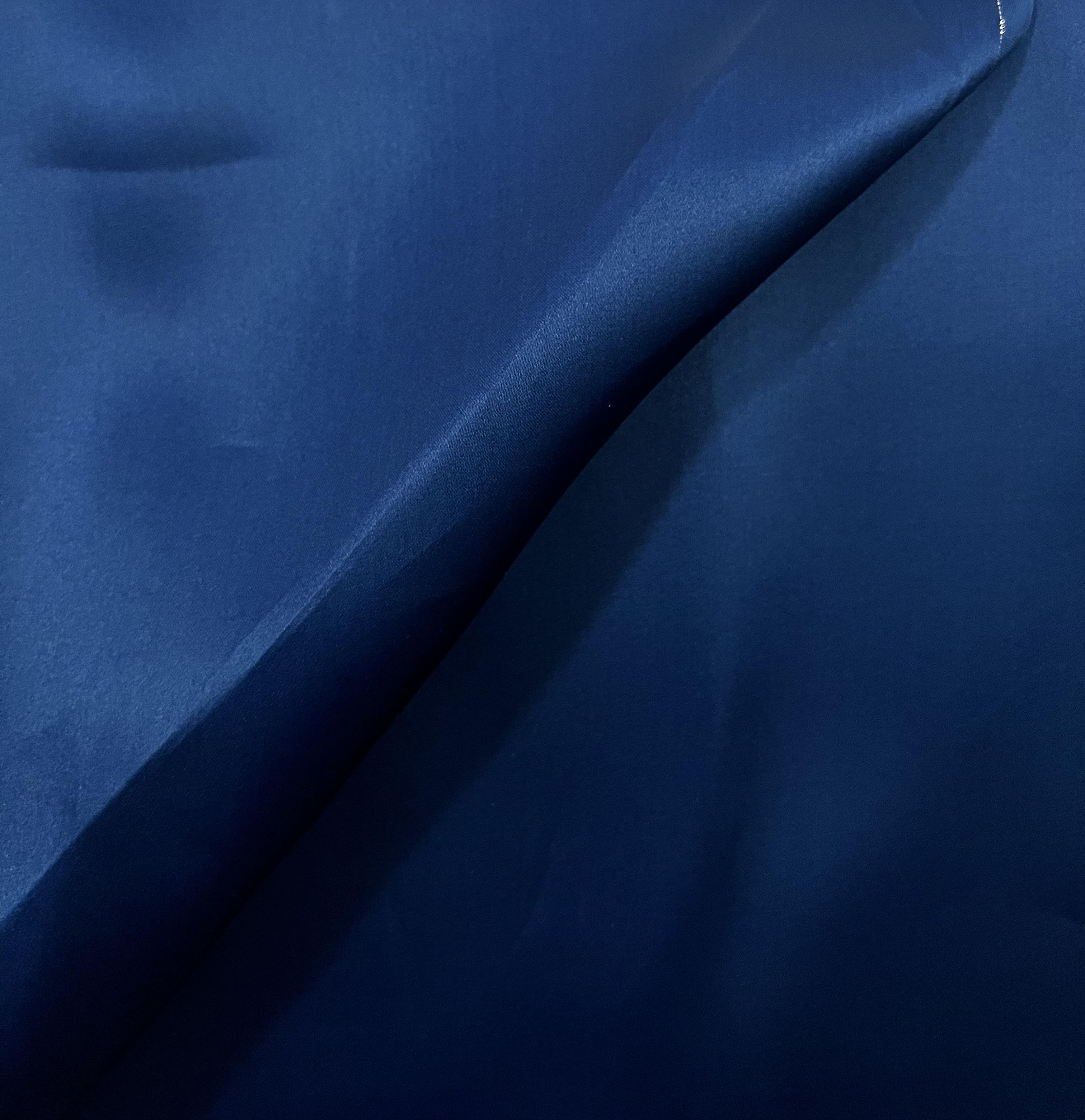 Silk Satin Organza in Royal Navy