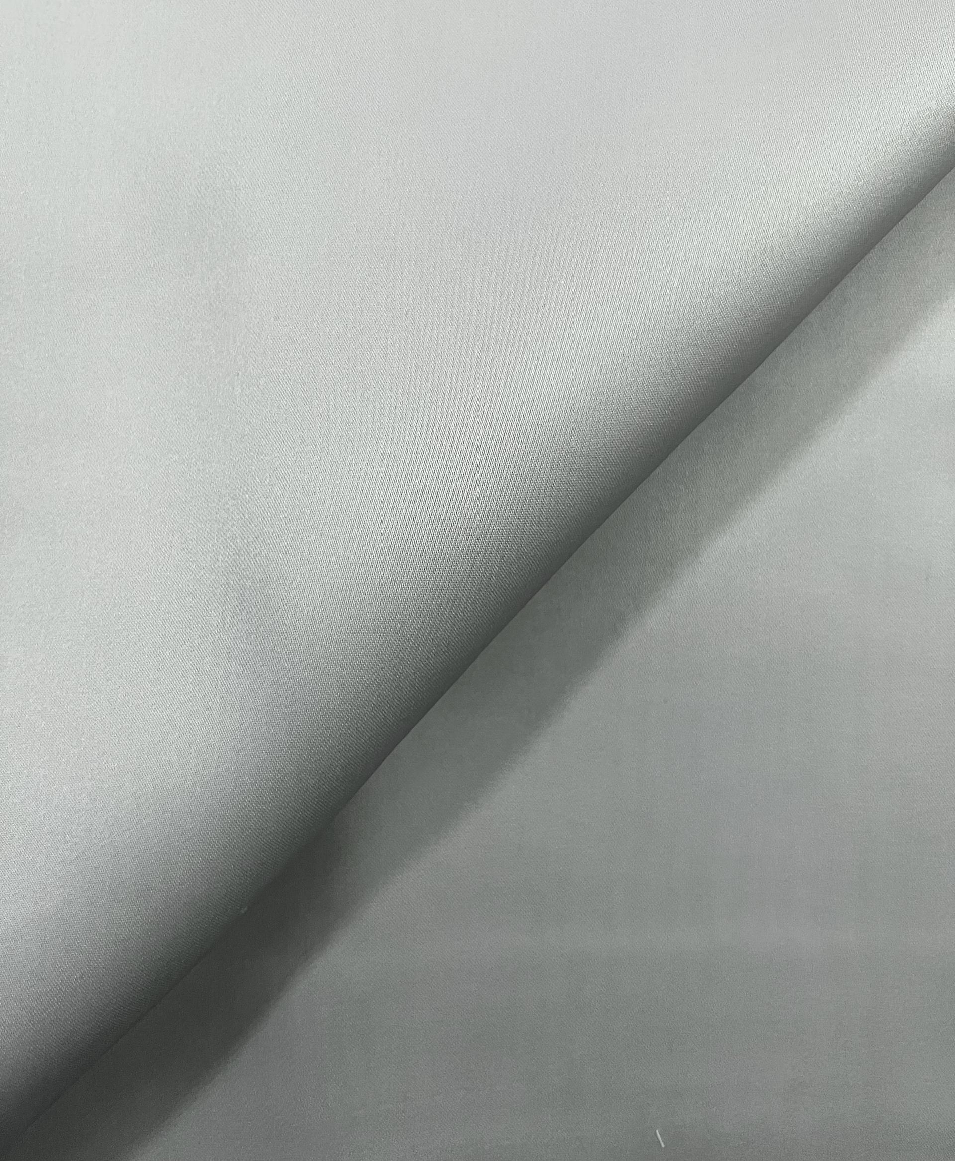 Silk Satin Organza in Silver Grey