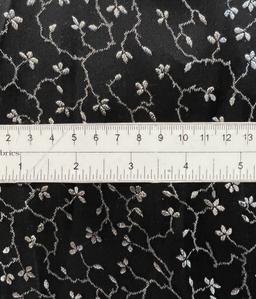 Metallic Silk Jacquard in Black & Silver