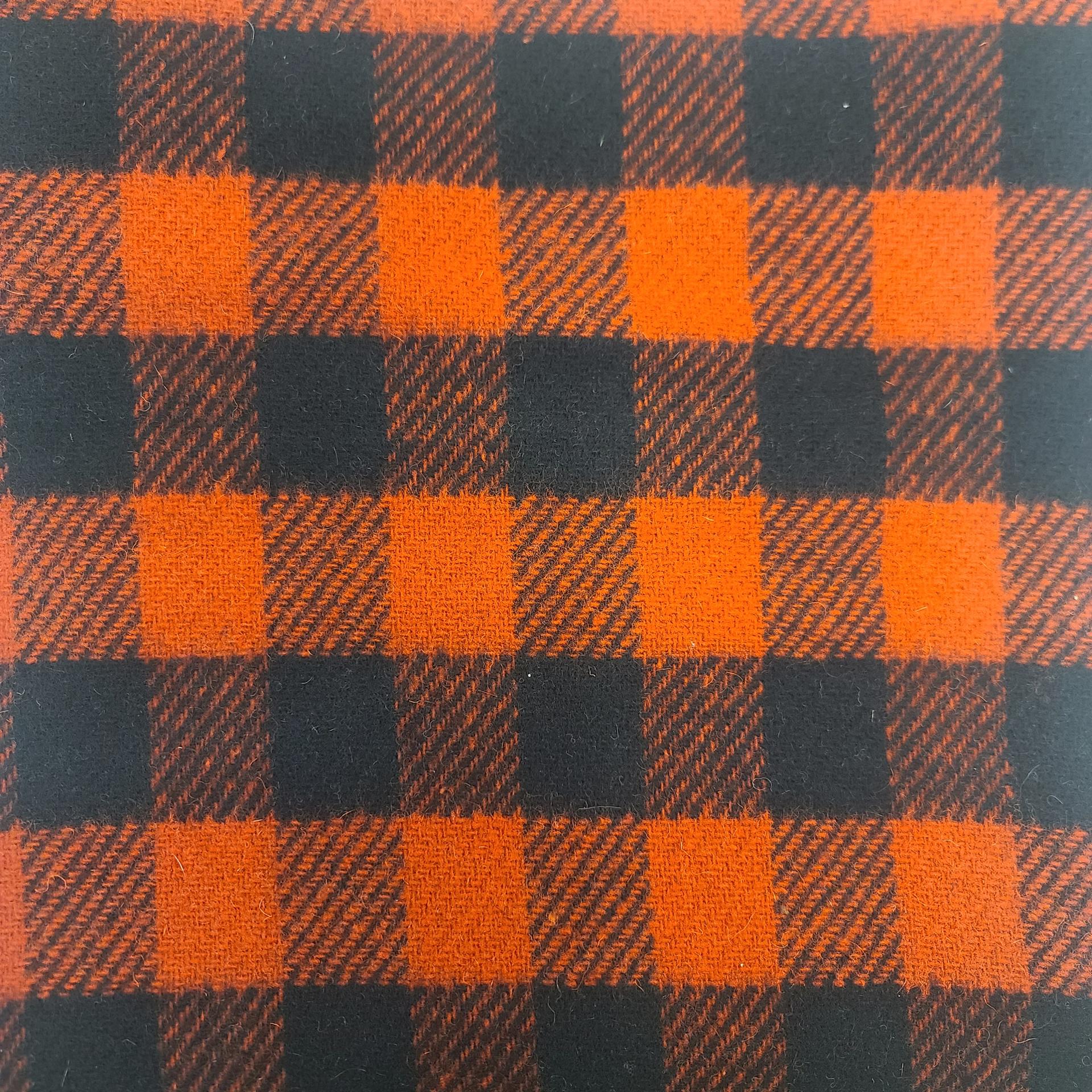 Wool & Nylon Plaid Coating