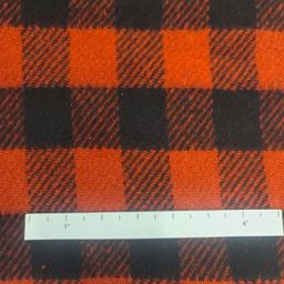 Wool & Nylon Plaid Coating