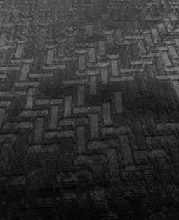 Embossed Triacetate & Polyester Blend Charmeuse in Black 