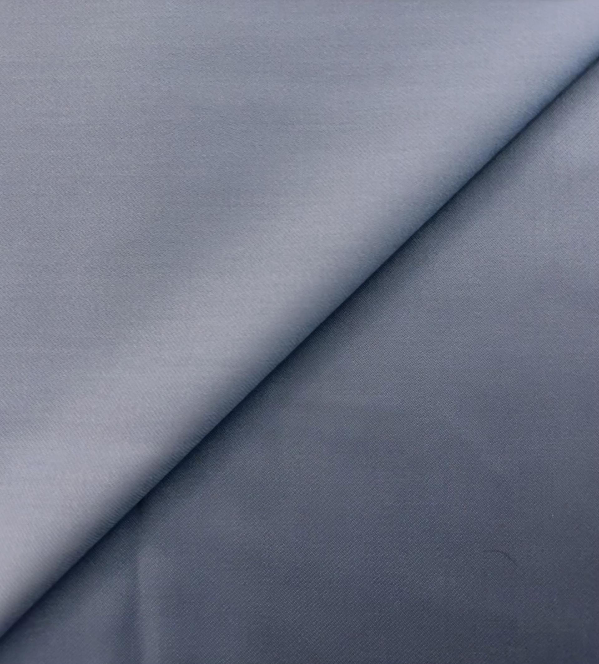 Italian Wool Twill Satin Faille in Slate Blue