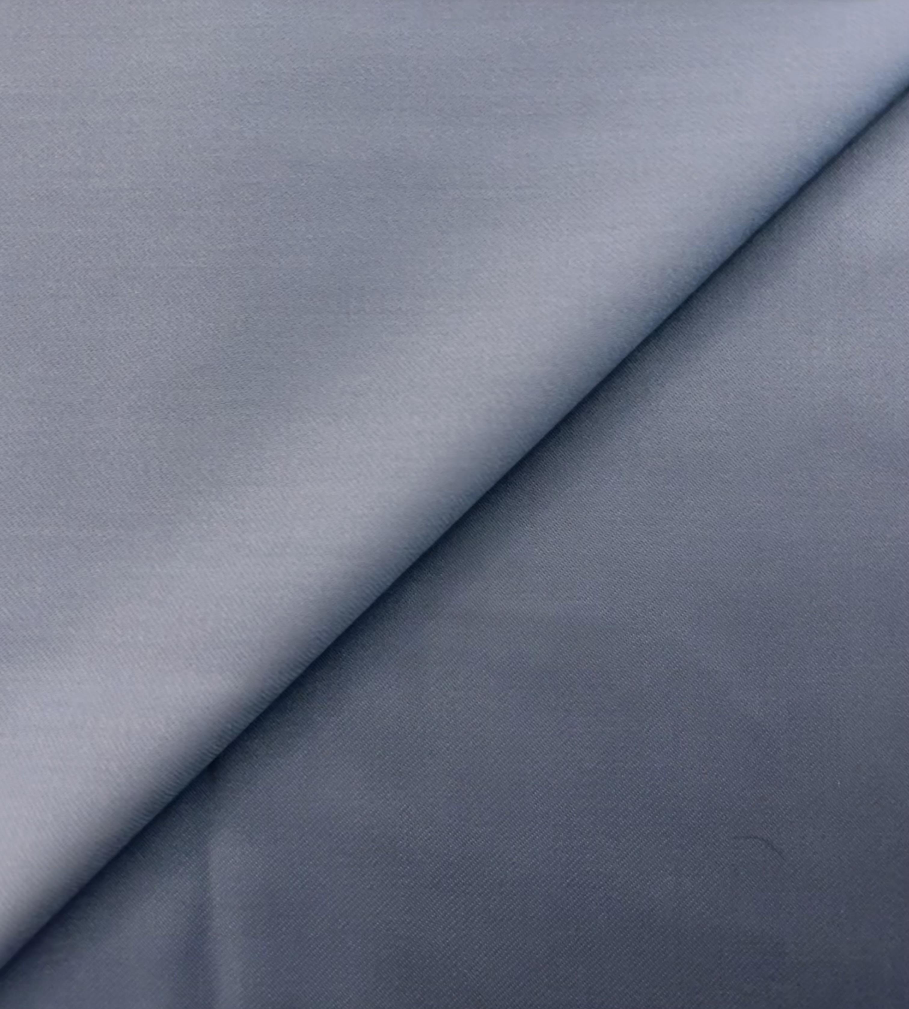 Italian Wool Twill Satin Faille in Slate Blue