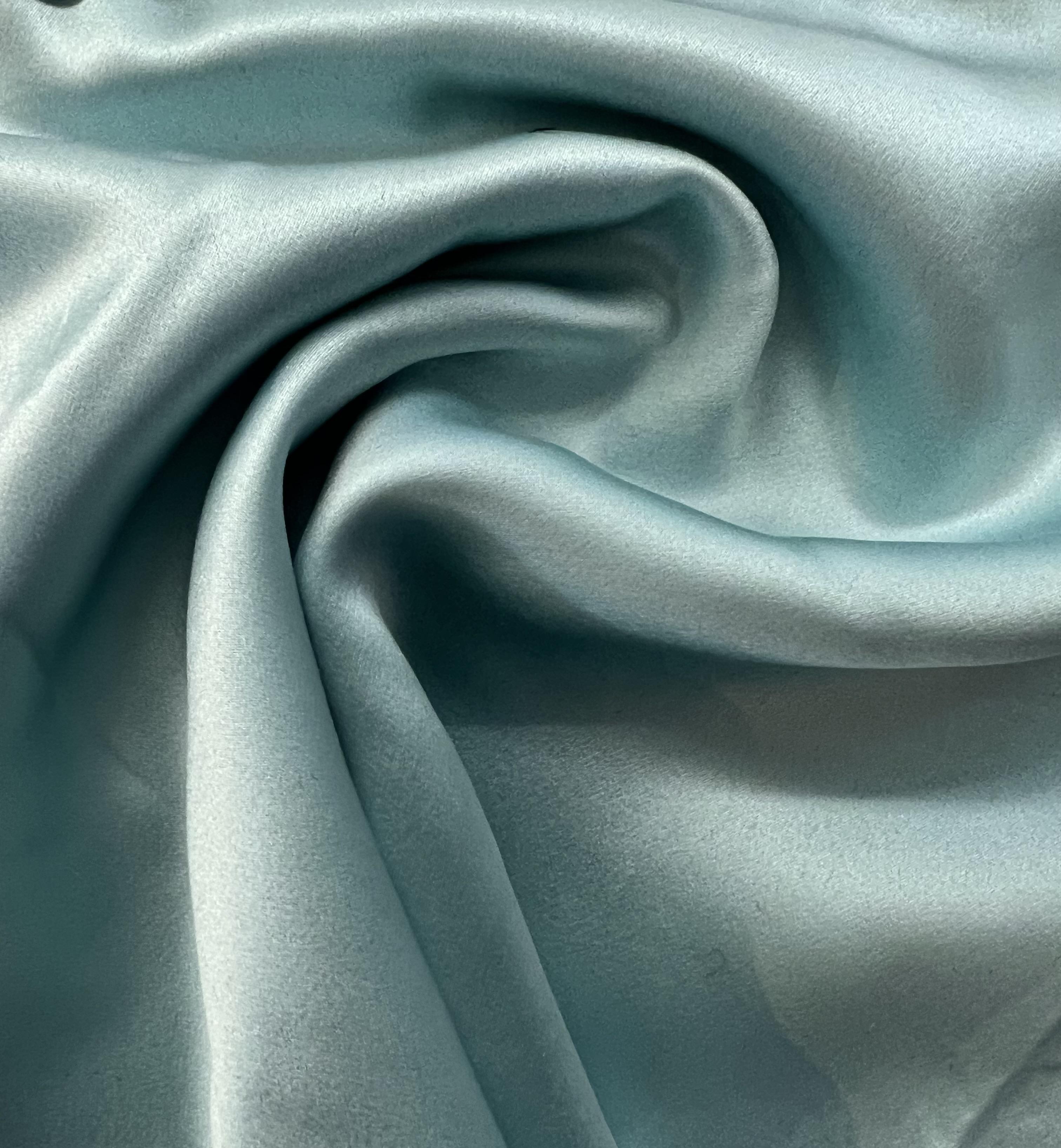 Heavy Silk Charmeuse in Lake Blue