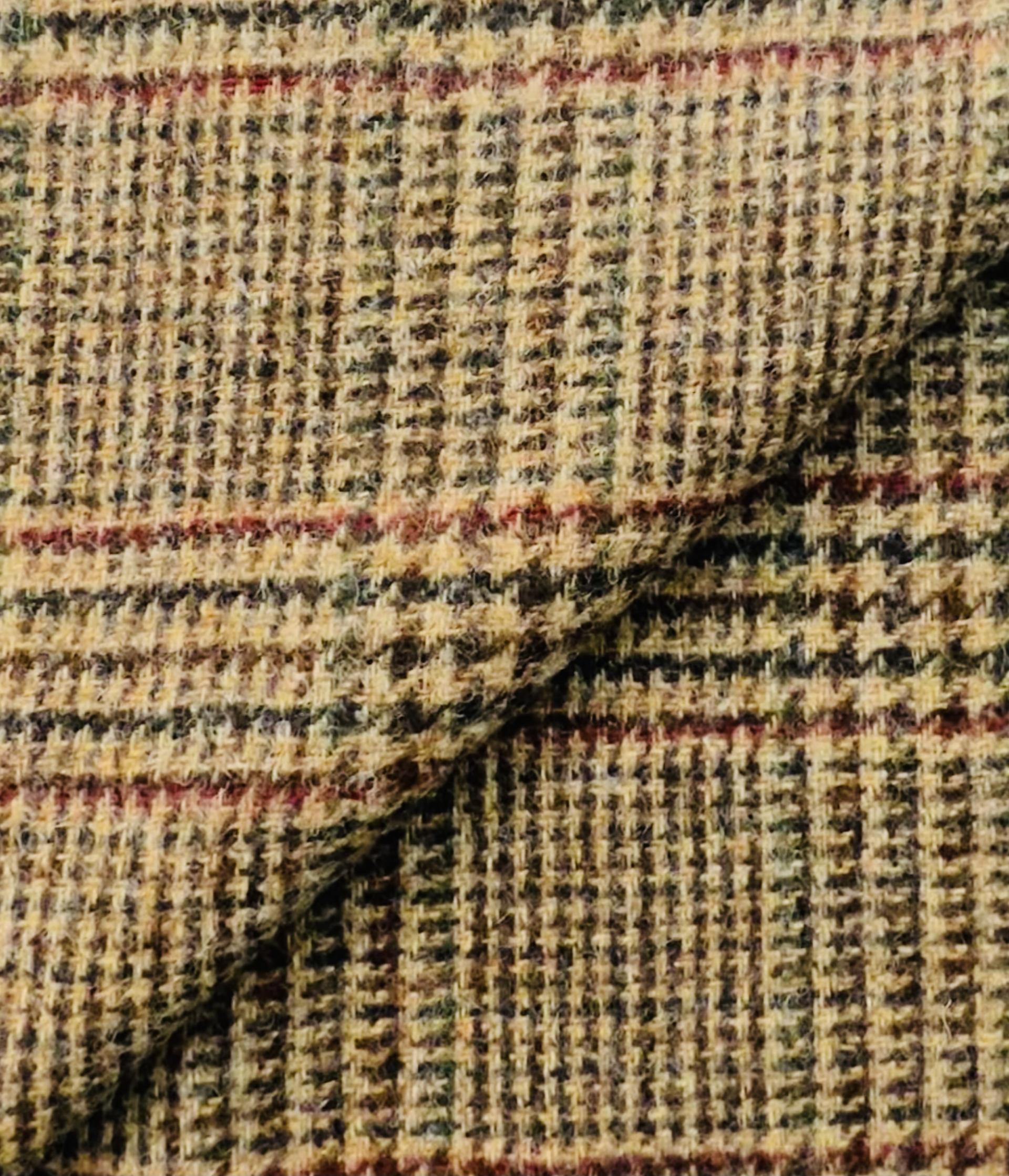English Wool Plaid Tweed in Brown Merlot