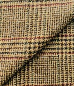 English Wool Plaid Tweed in Brown Merlot