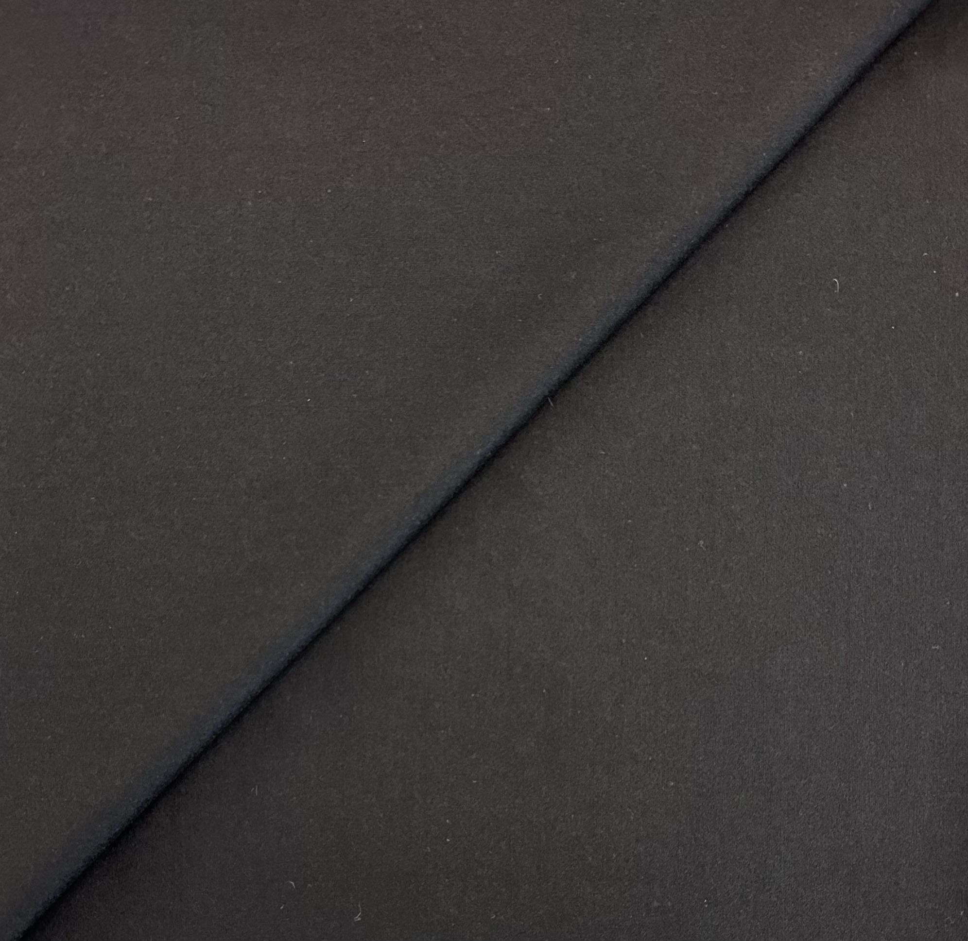 Italian Wool Cashmere Lycra Flannel in Black