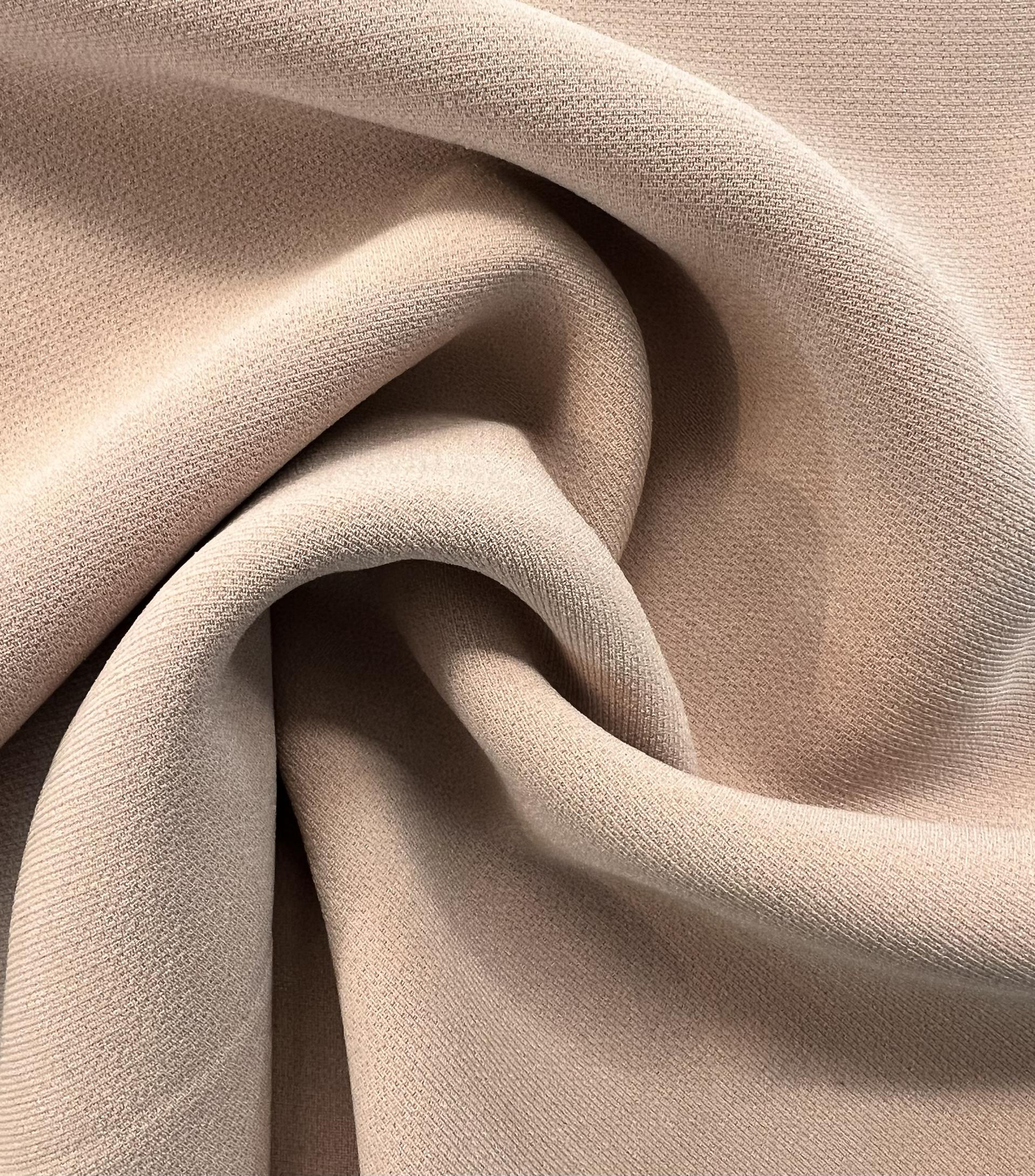 Japanese Triacetate and Polyester Blend Sponge Crepe in Nude