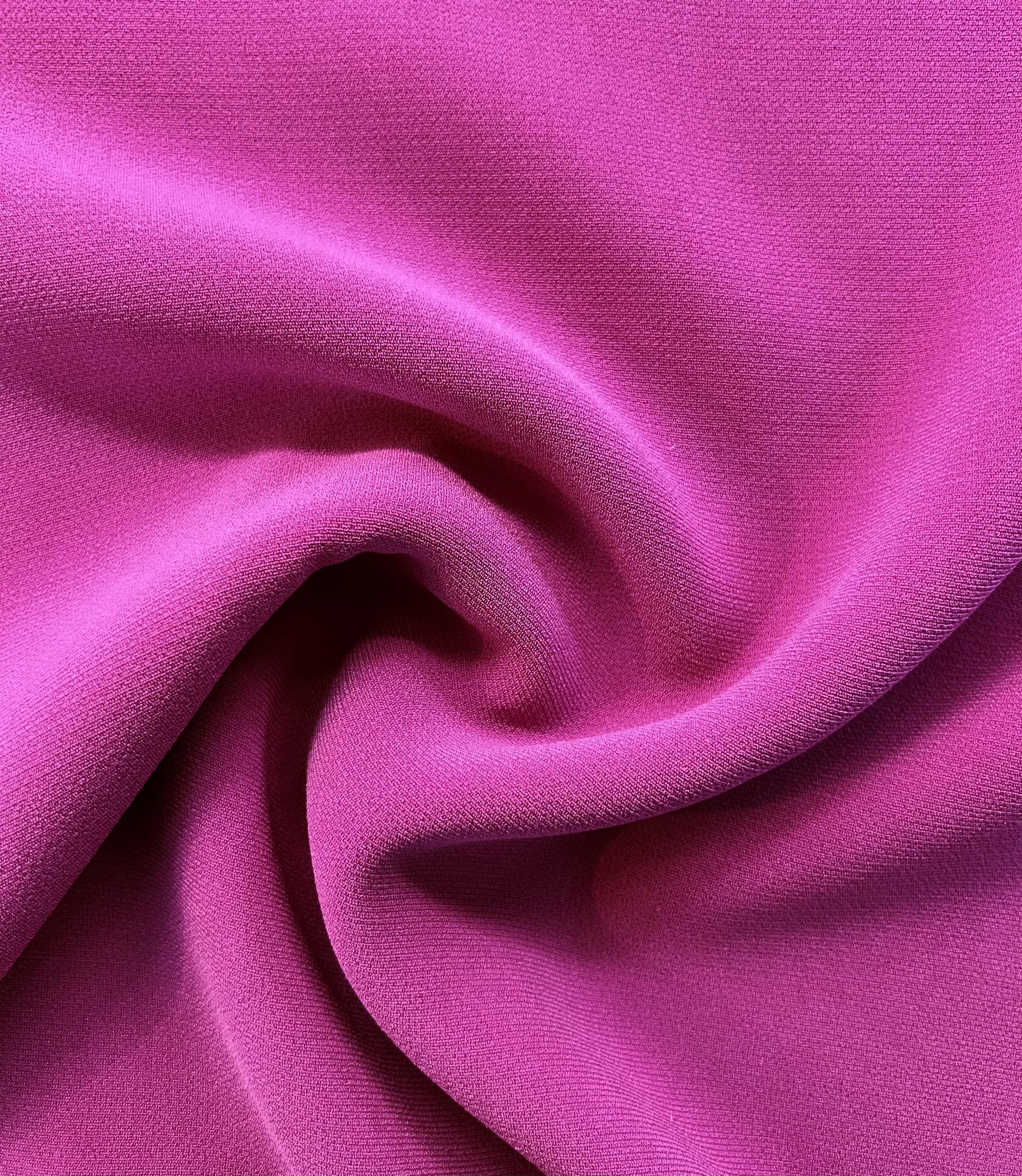 Japanese Triacetate and Polyester Blend Sponge Crepe in Fuchsia