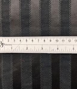 Made in Italy Linen Mesh with Polyester Satin Stripe in Black