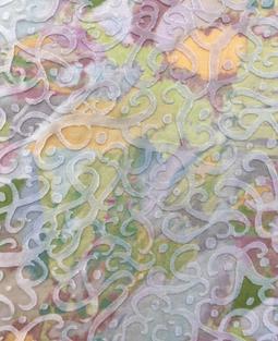 Italian Printed Silk Burnt-Out Chiffon in Pastel