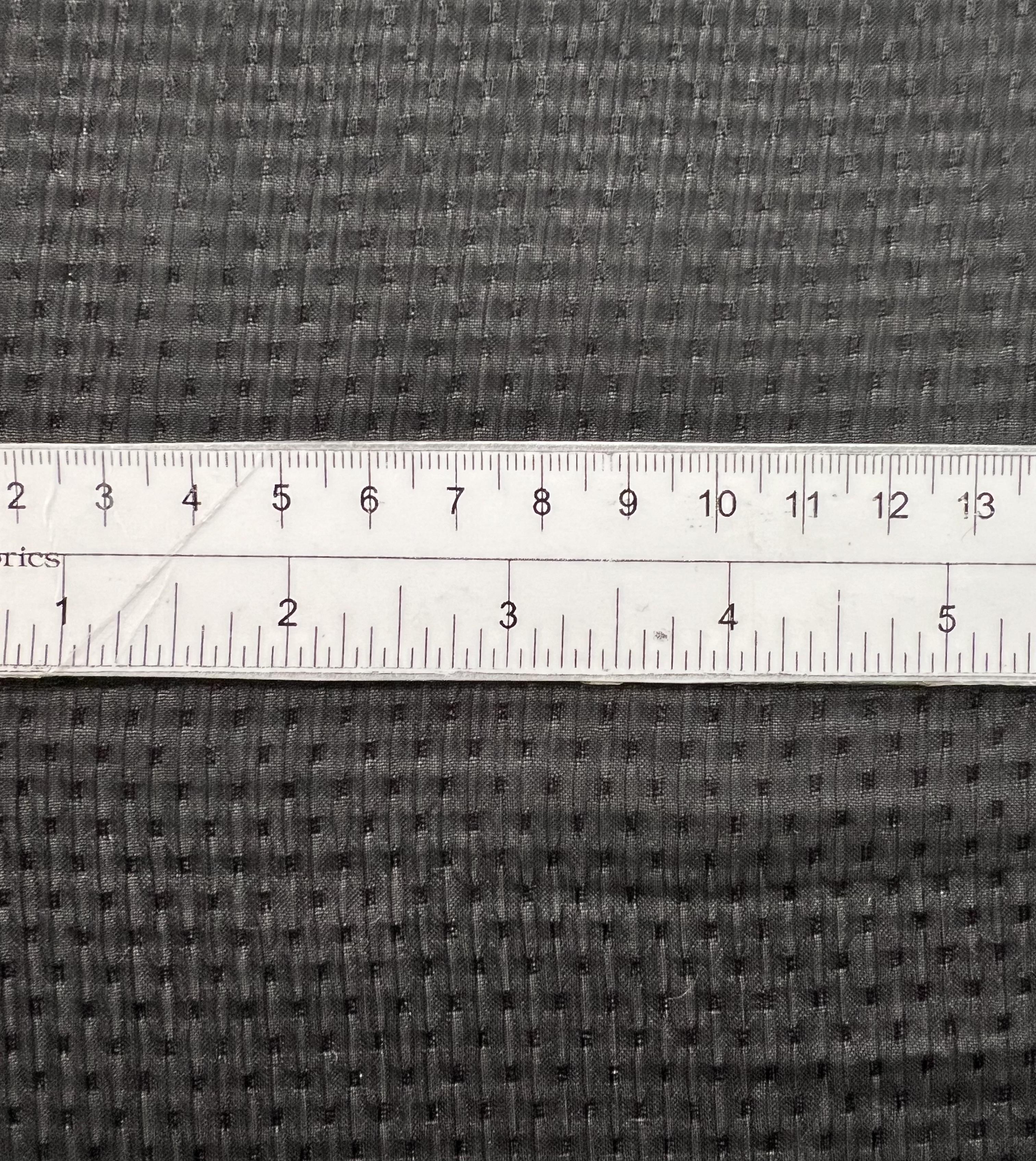 Italian Crinkle Dotted Chiffon in Black 59% Viscose 41% Acetate