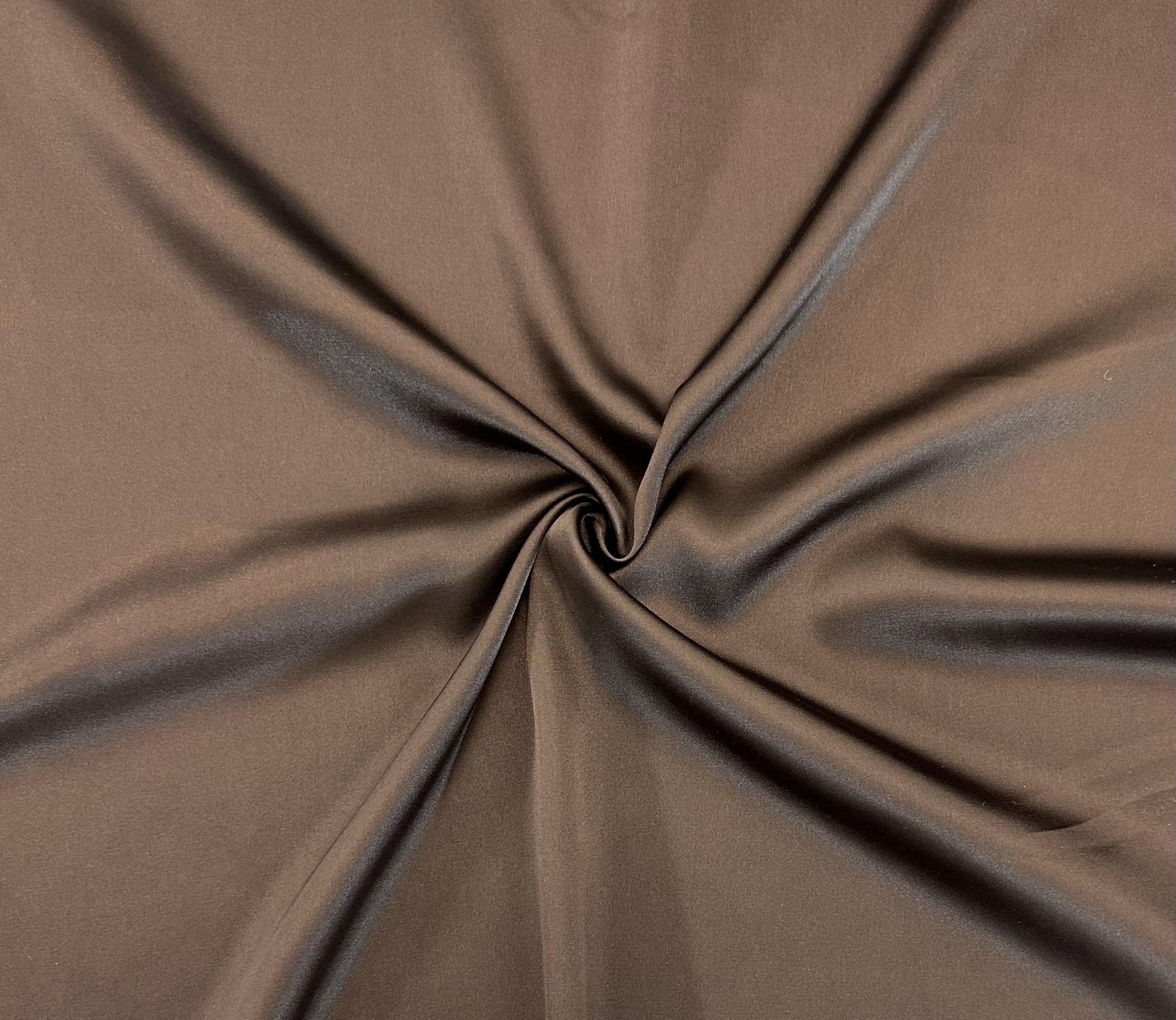 Stretch Poly Charmeuse Lining in Chocolate
