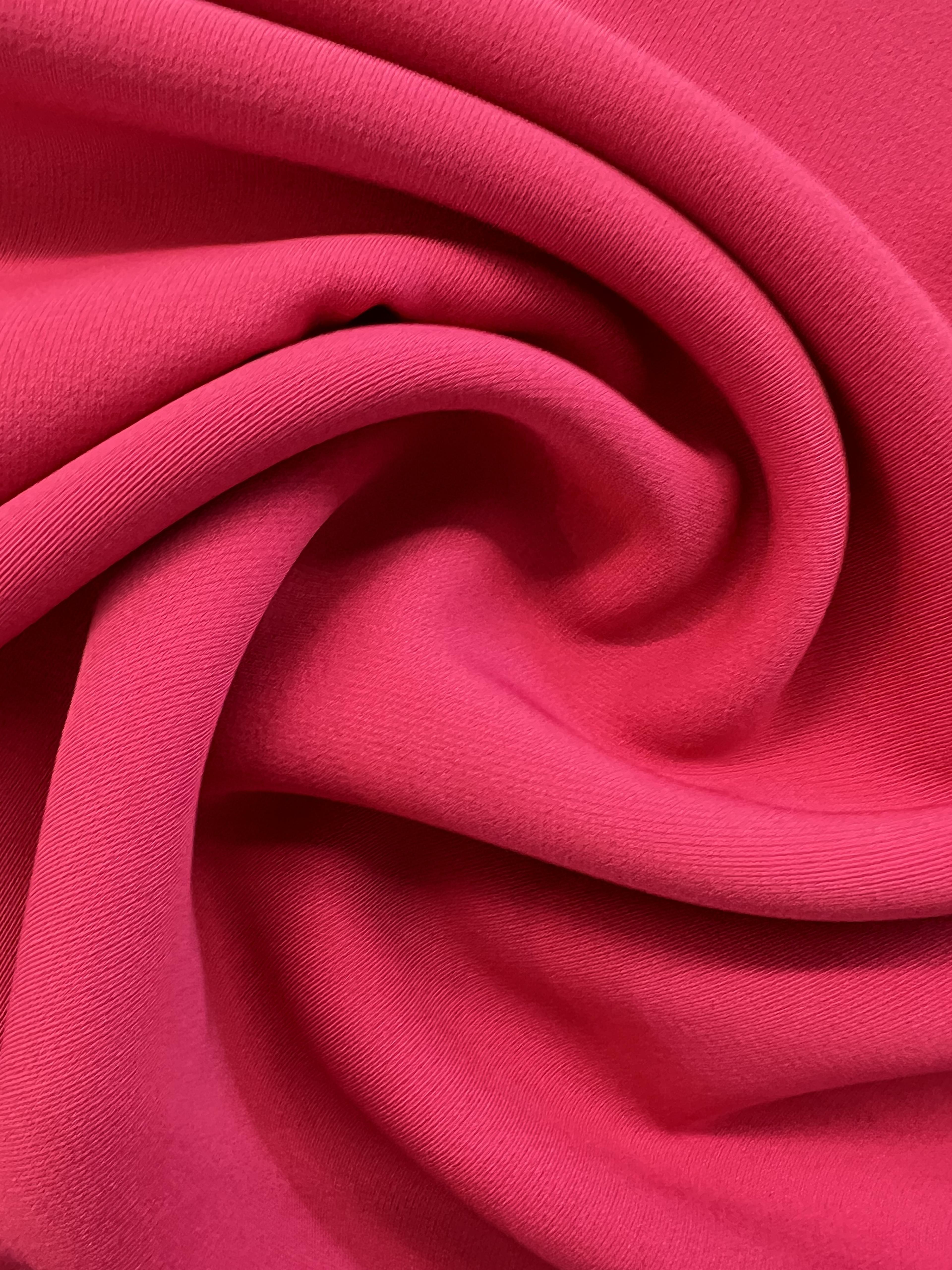 97% Poly 3% Lycra Stretch Crepe Georgette in Rose