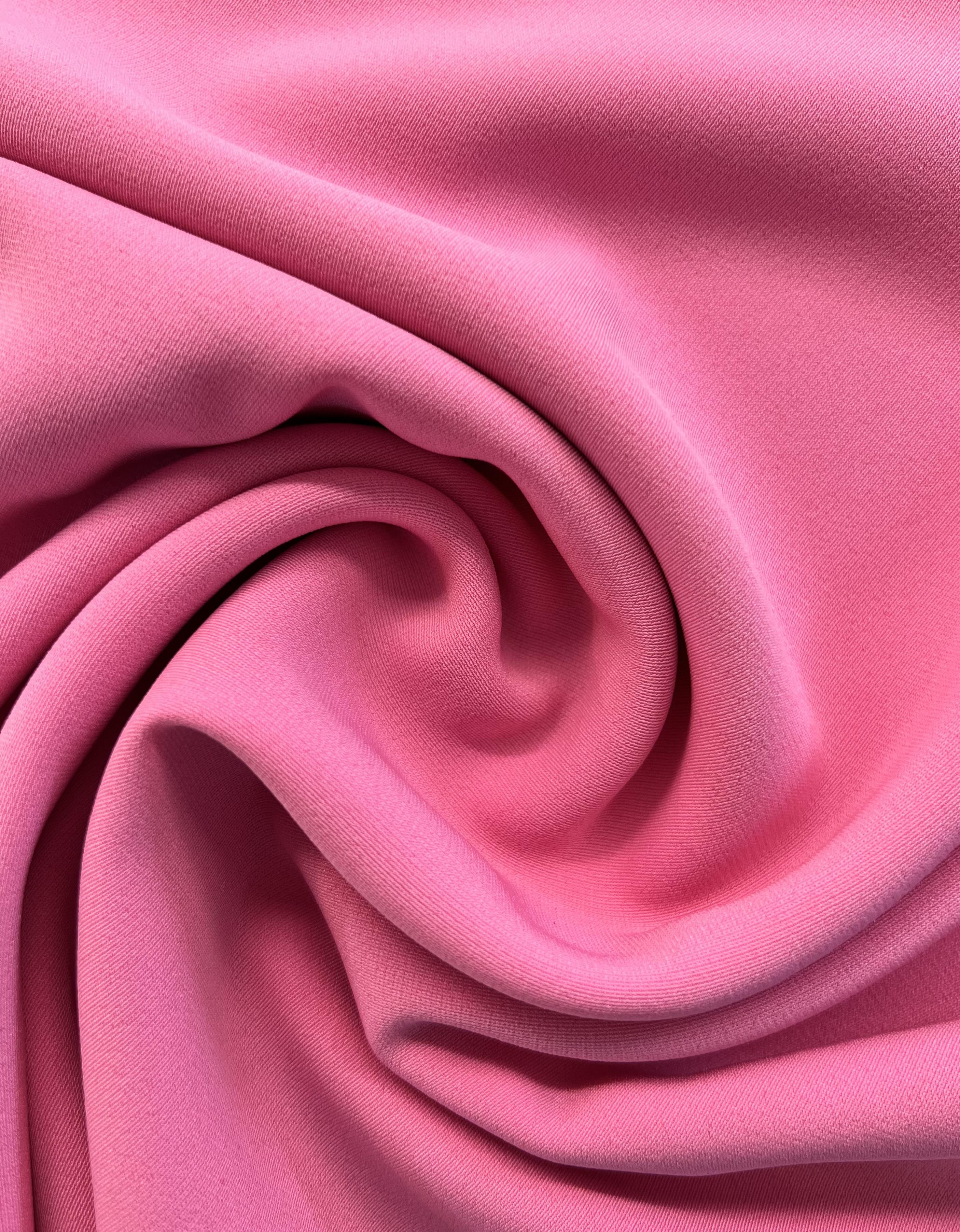 97% Poly 3% Lycra Stretch Crepe Georgette in Pink