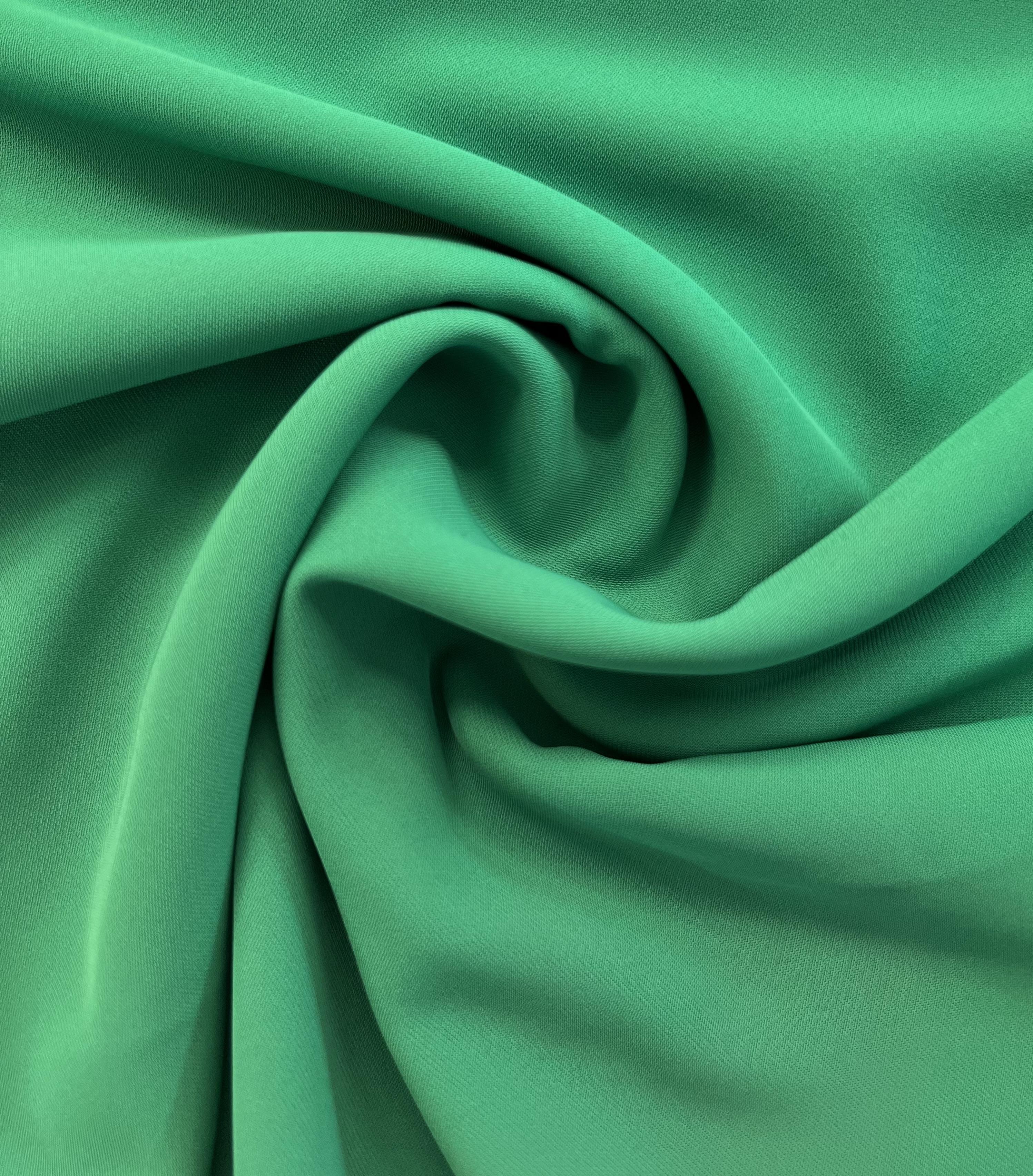 97% Poly 3% Lycra Stretch Crepe Georgette in Green