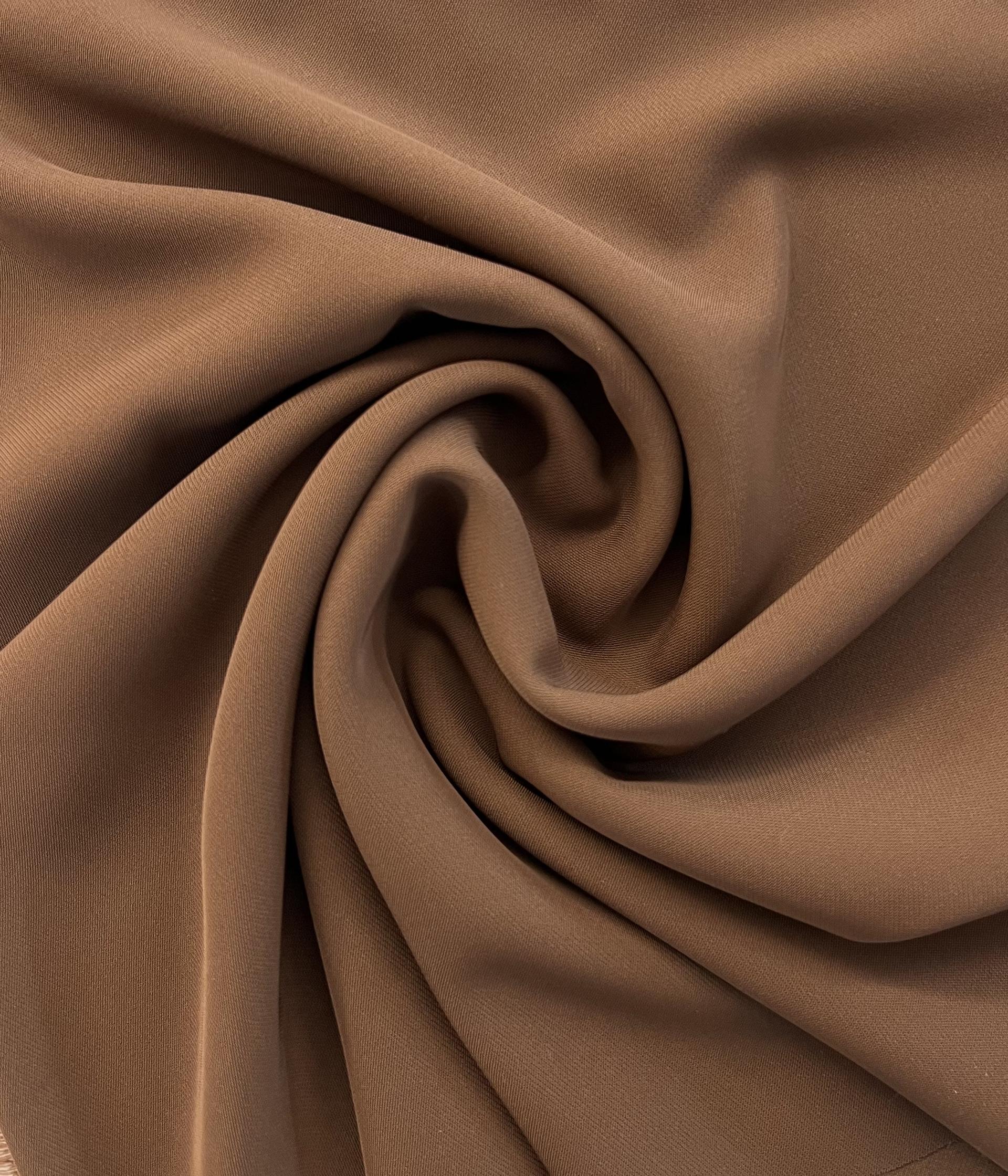 97% Poly 3% Lycra Stretch Crepe Georgette in Brown