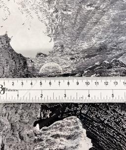 Printed Silk Twill in Grey,Black & white