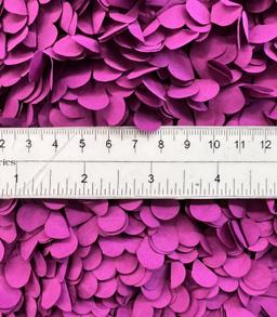 Laser Cut Petals on Polyester Bobbinet in Fuchsia 