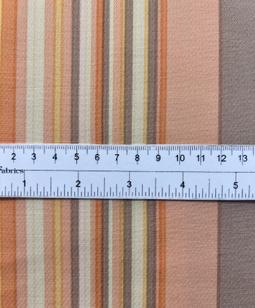 Silk & Wool Printed Stripes in Peach, Pink & Yellow