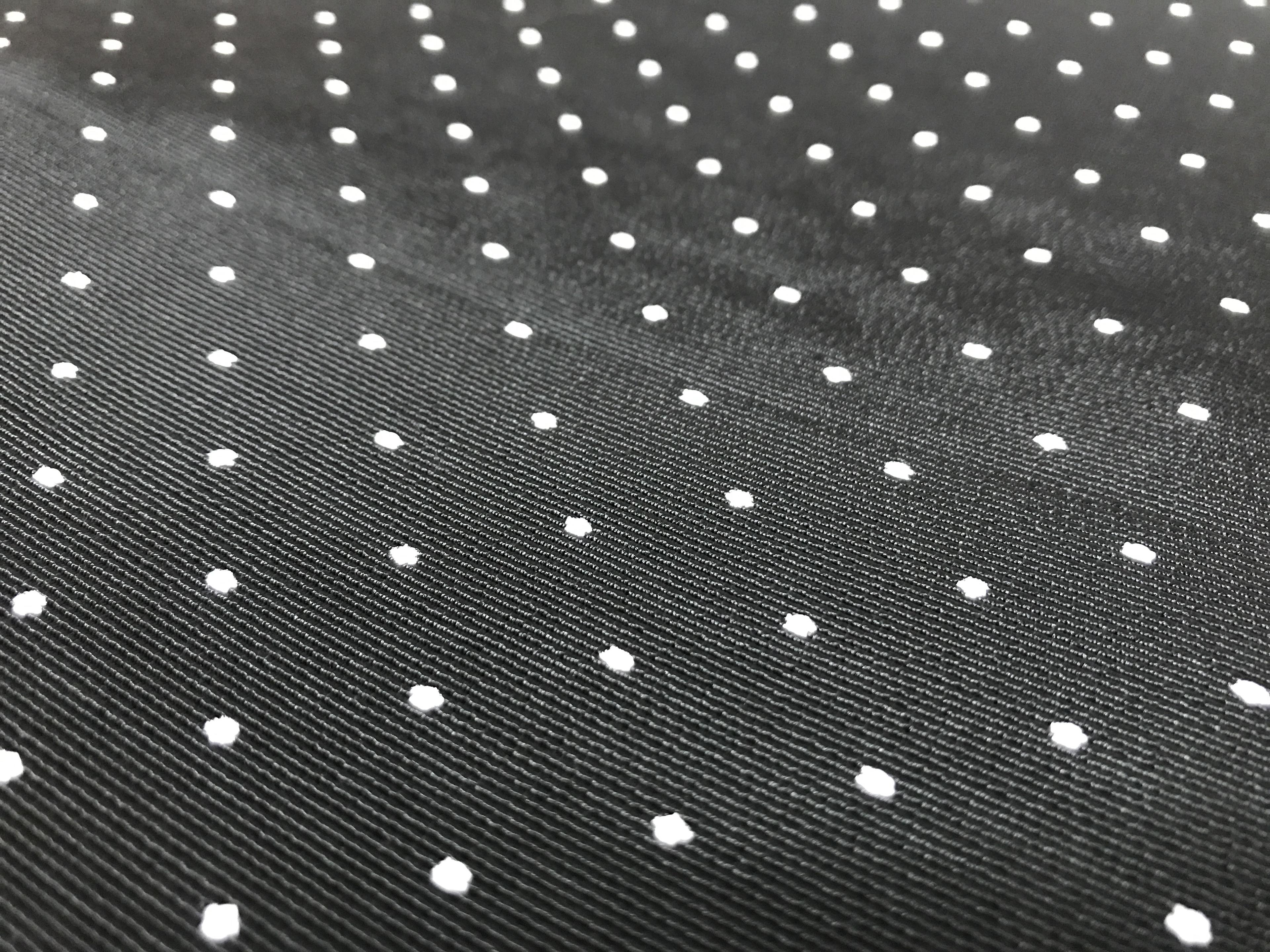 Cotton & Rayon Bangaline in Black with White Dots