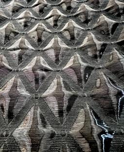 Couture Liquid Organza Diamond Cloque in Noir