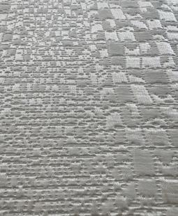 Silk & Rayon Geometric Reptile Brocade in Silk White