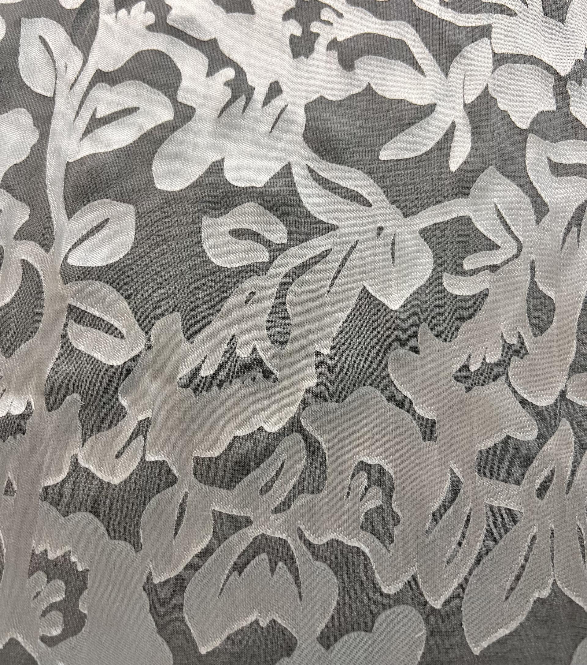 Burn Out Silk Chiffon in Silk White