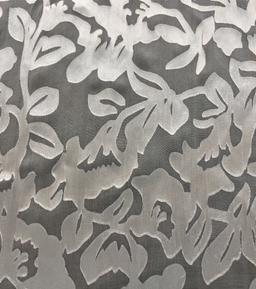 Burn Out Silk Chiffon in Silk White