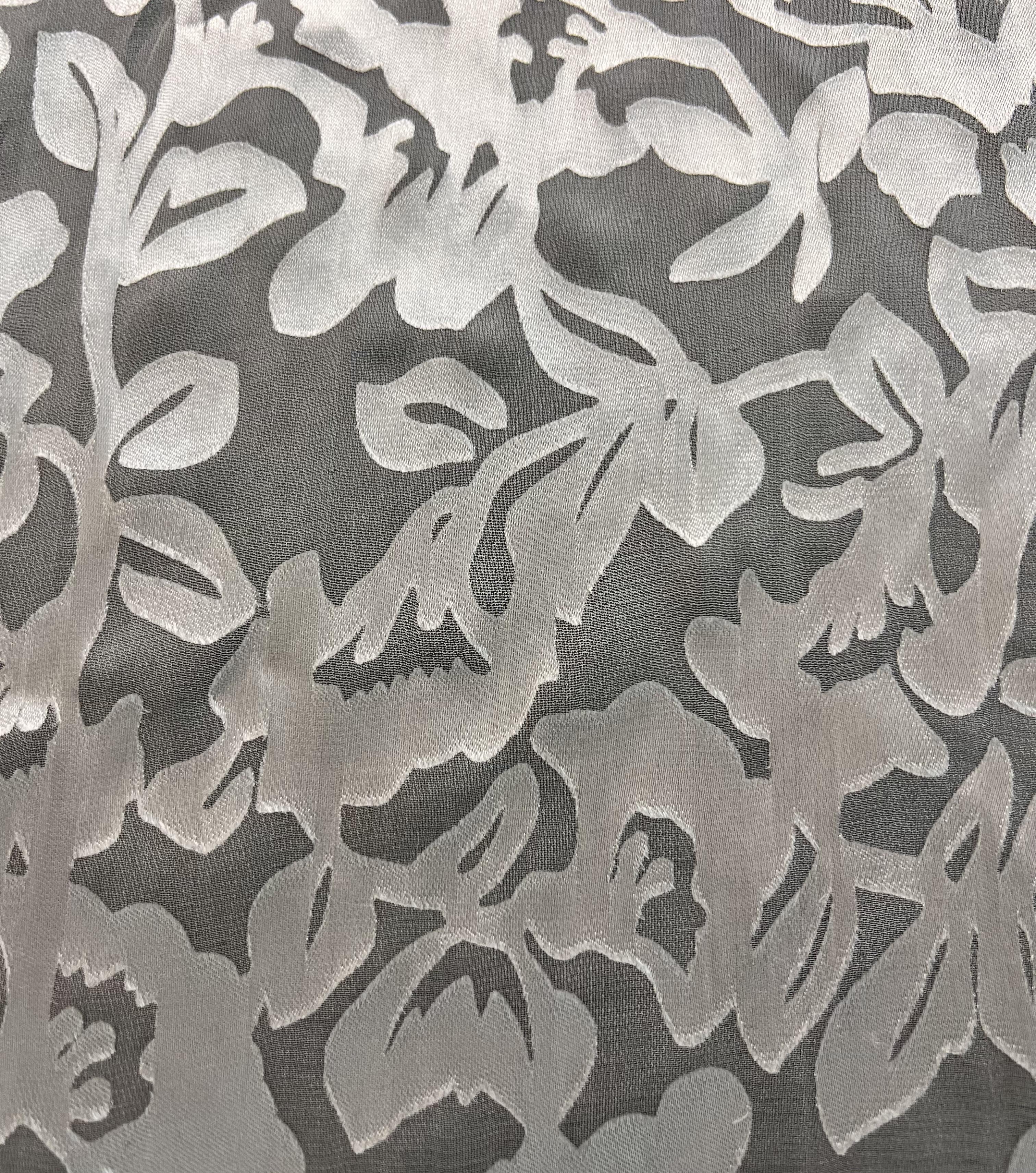 Burn Out Silk Chiffon in Silk White