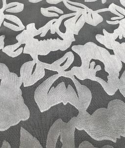 Burn Out Silk Chiffon in Silk White