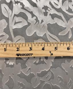 Burn Out Silk Chiffon in Silk White