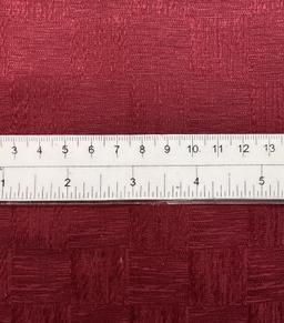 Made in Italy Pure Silk Textured Check Jacquard in Red