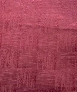 Made in Italy Pure Silk Textured Check Jacquard in Ruby