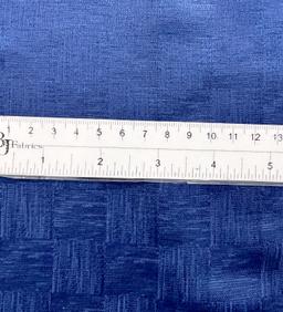 Made in Italy Pure Silk Textured Check Jacquard in Navy