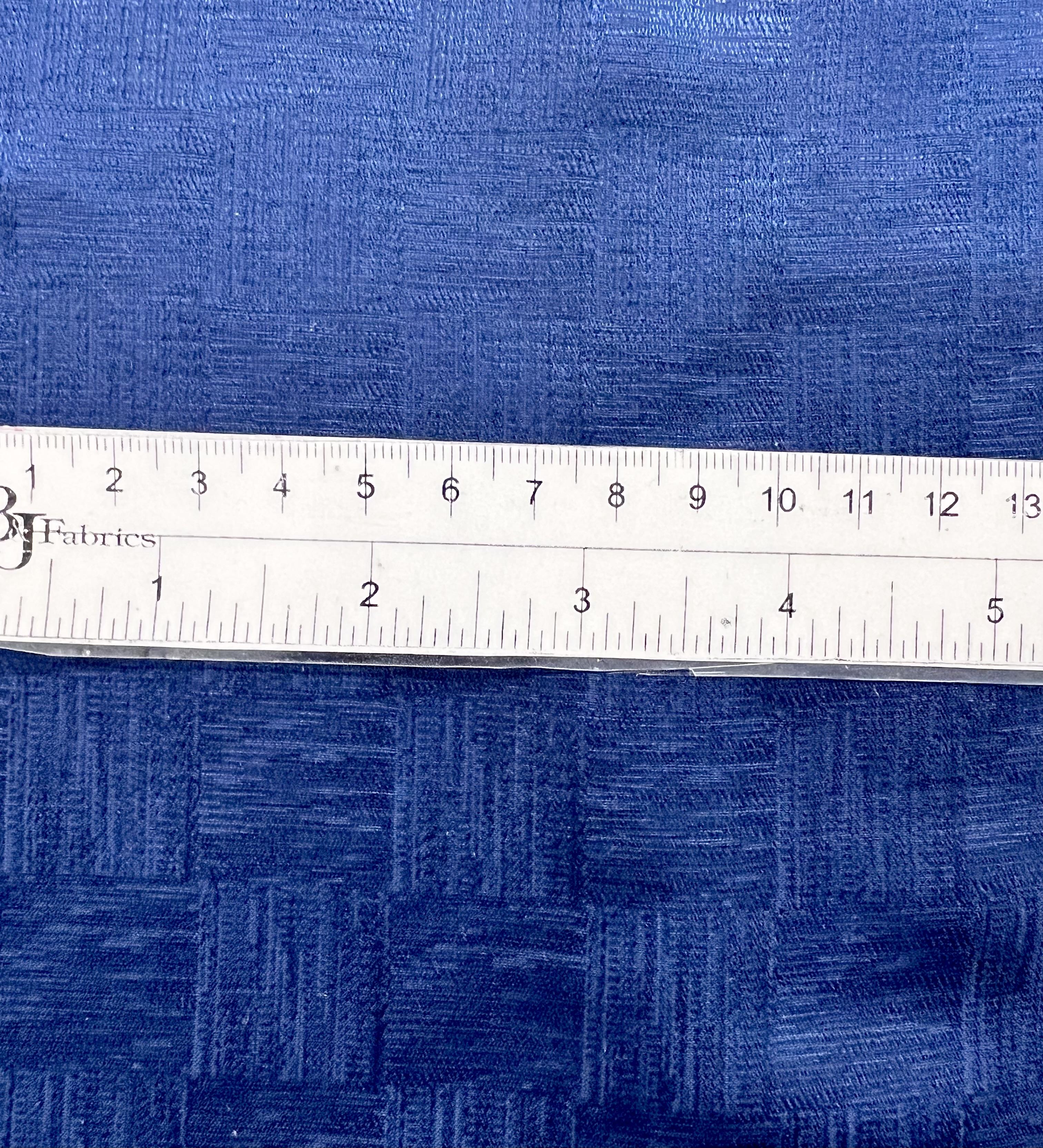 Made in Italy Pure Silk Textured Check Jacquard in Navy