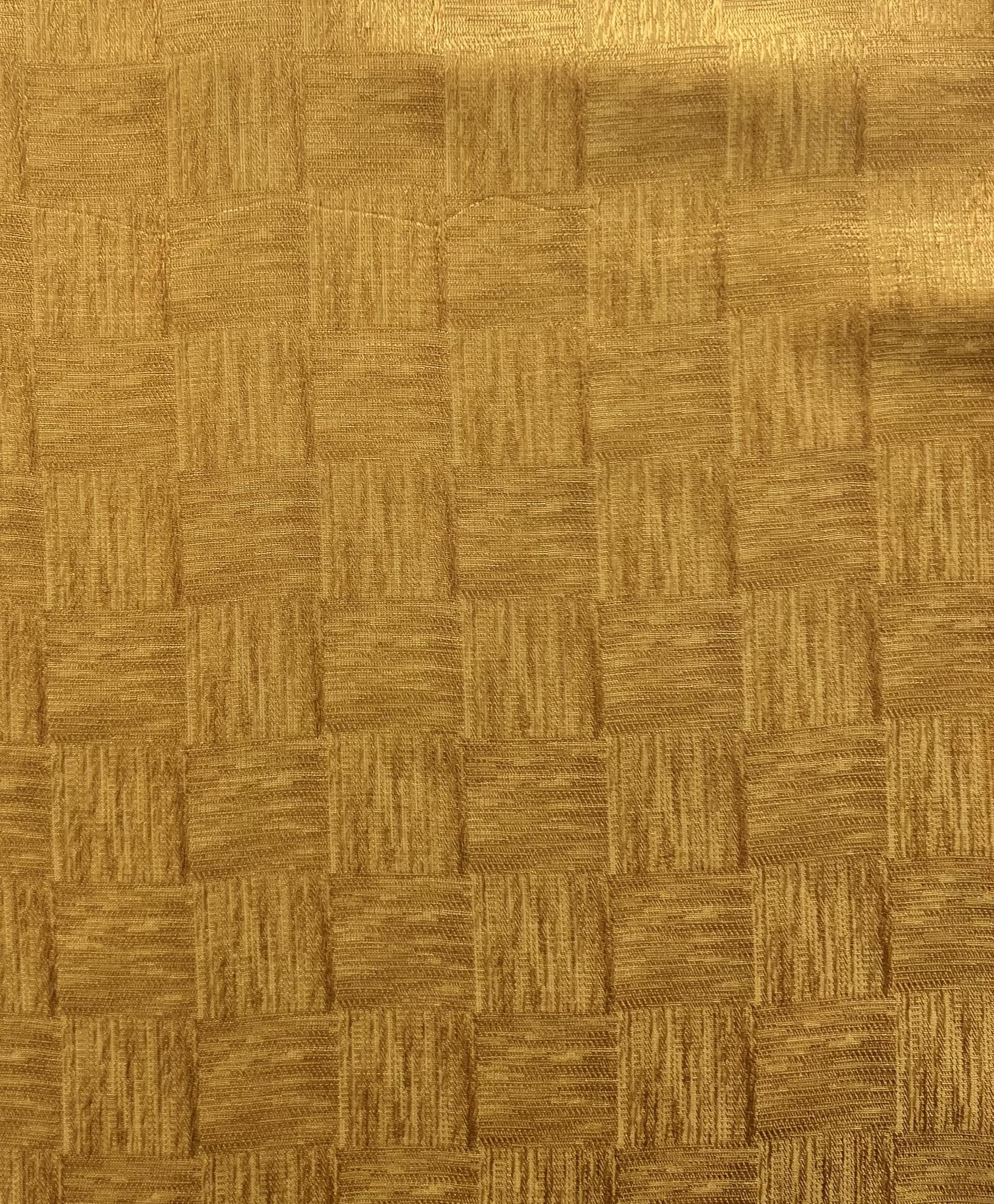 Made in Italy Pure Silk Textured Check Jacquard in Butterscotch