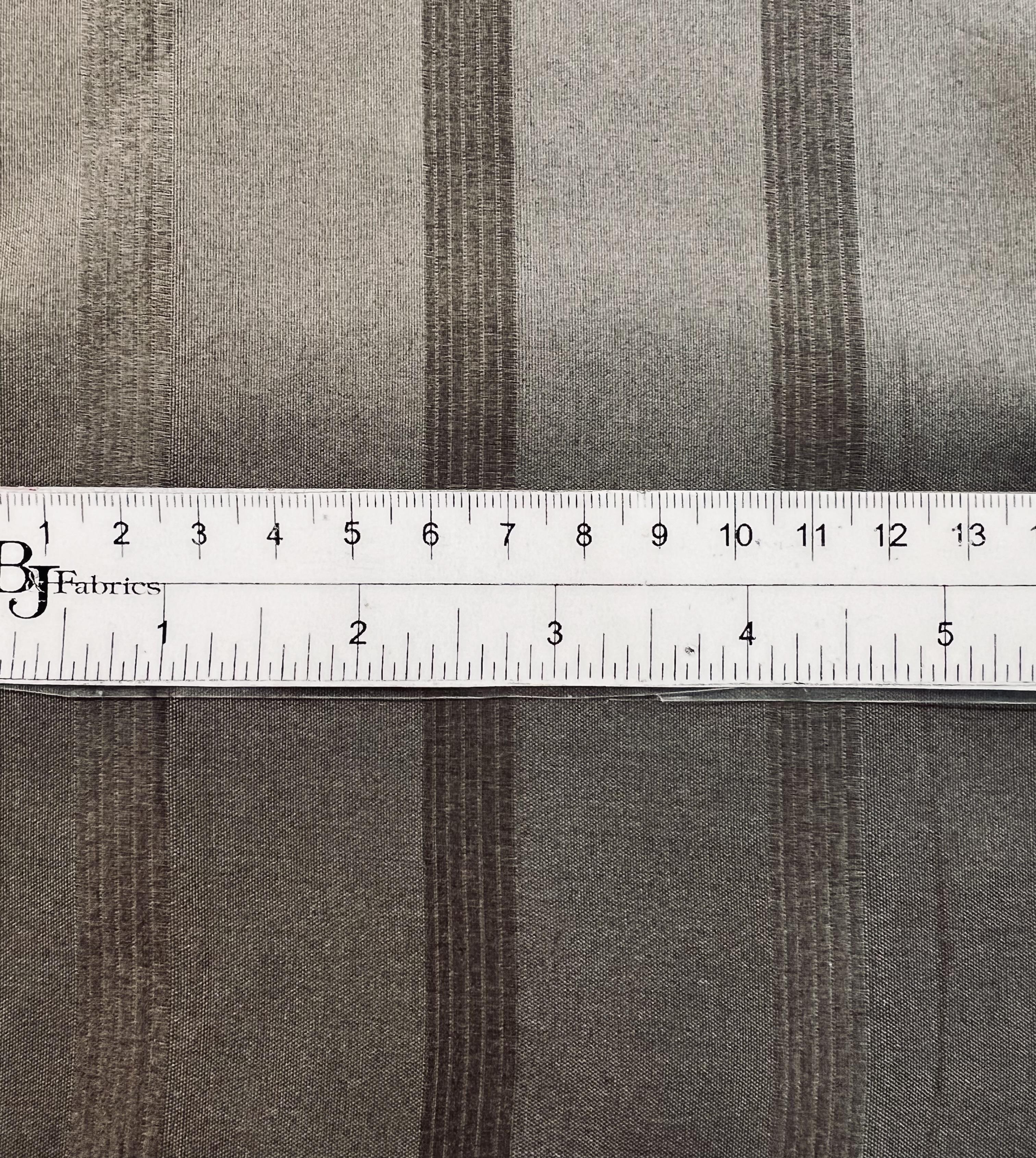 Made in Italy Pure Silk Wide Stripe Jacquard in Herb