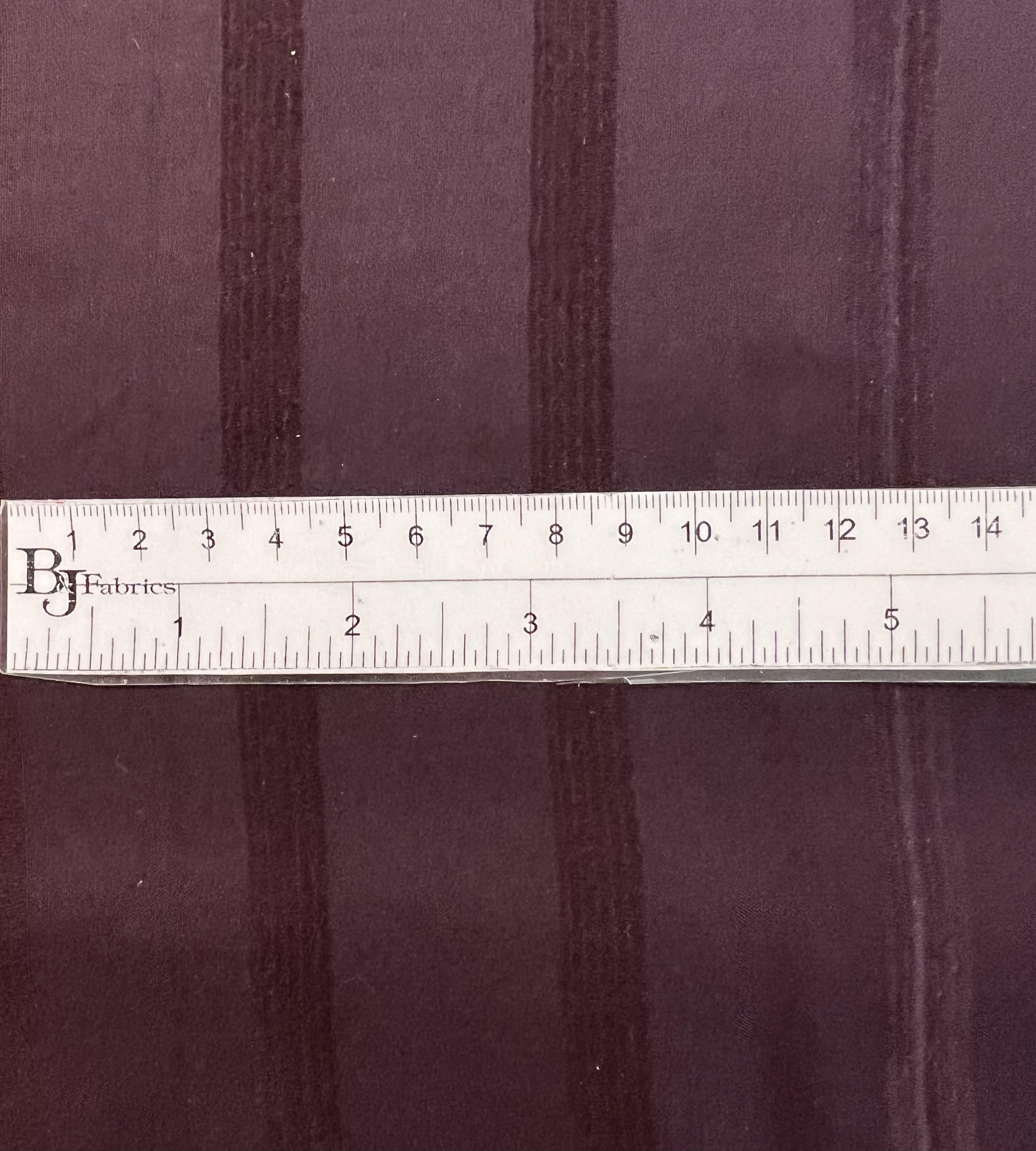 Made in Italy Pure Silk Wide Stripe Jacquard in Mahogany