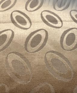 Made in Italy Pure Silk Floating Oval Jacquard in Latte