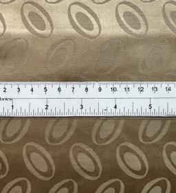 Made in Italy Pure Silk Floating Oval Jacquard in Latte