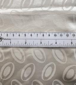 Made in Italy Pure Silk Floating Oval Jacquard in Ivory