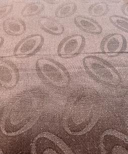 Made in Italy Pure Silk Floating Oval Jacquard in Brown