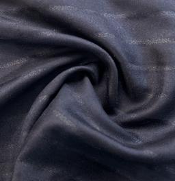 Made in Italy Silk/Metallic Jacquard Stripe in Navy