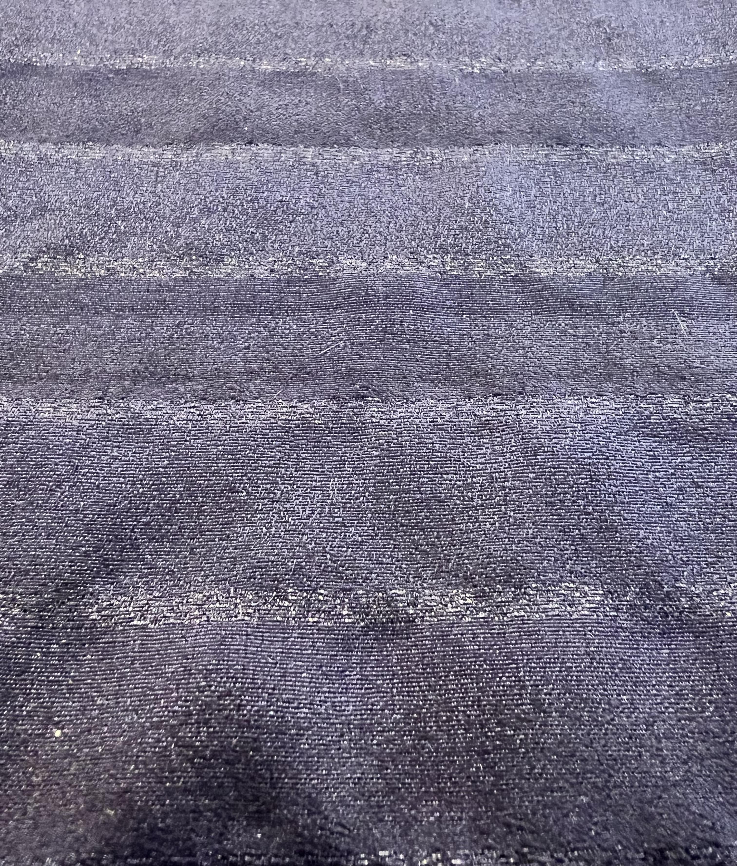 Made in Italy Silk/Metallic Jacquard Stripe in Navy