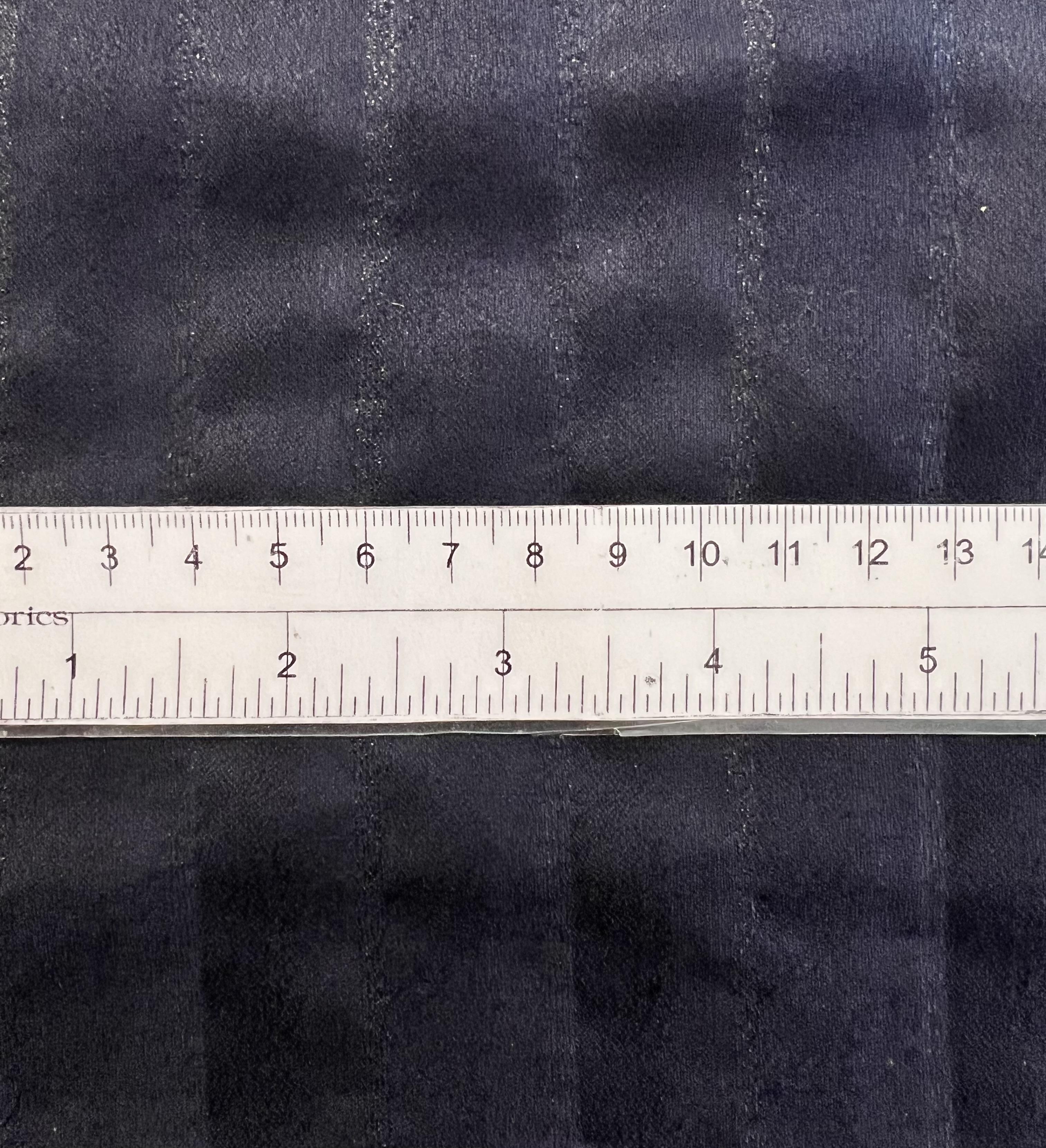 Made in Italy Silk/Metallic Jacquard Stripe in Navy