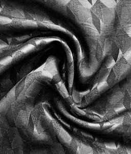 Made in Italy Pure Silk 3-D Box Jacquard in Black