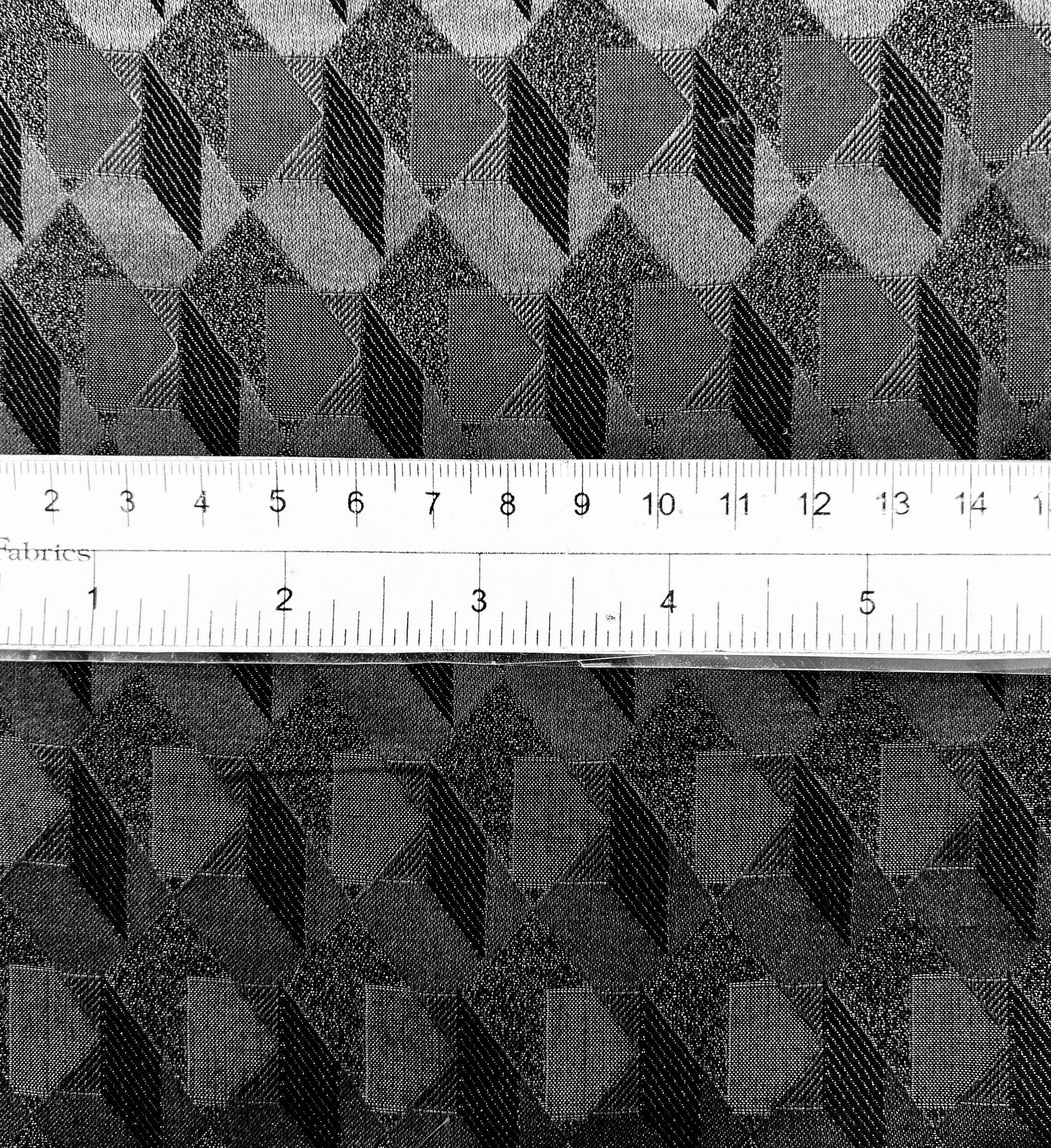 Made in Italy Pure Silk 3-D Box Jacquard in Black