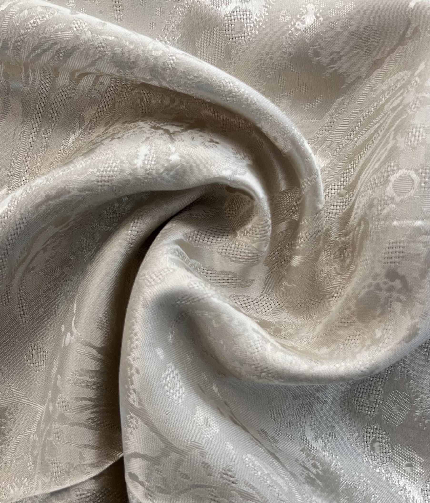 Made in Italy Pure Silk Jacquard in color Putty